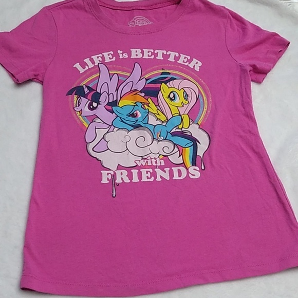 🌈 My Little Pony Pink Tshirt Size 7/8 - Picture 1 of 4